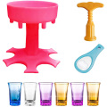 Beverage Dispenser - 6 Shot Glasses Dispenser Set